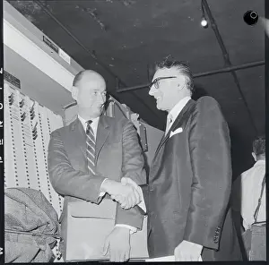Carmine DeSapio Shaking Hands with Edward Koch