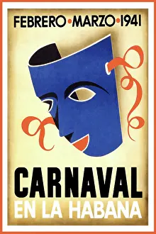 Mask Prints: Carnaval en la Habana. 1941