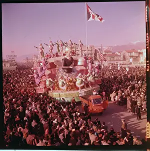 Carnival Float Passing Through Crowds