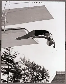 Frick Prints: Carol Frick of USA Diving in Olympics