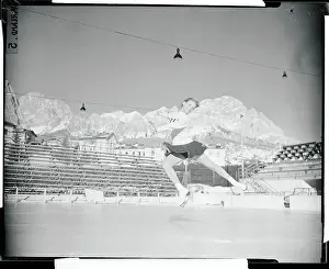 Carol Heiss Practicing for Olympic Games