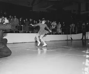 Ice Rink Prints: Carol Heiss Skating a Figure Eight
