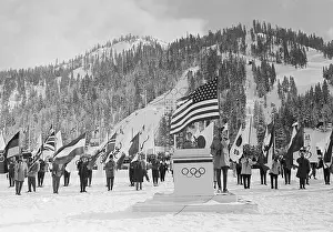 Carol Heiss Taking Olympic Oath