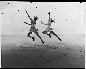 Carol and Nancy Heiss Ice Skating