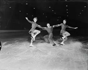 Berkeley Prints: Carol and Nancy Heiss Ice Skating with Their Brother