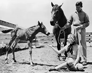 Mare Prints: Carole Lombard and Clark Gable with Their Horses
