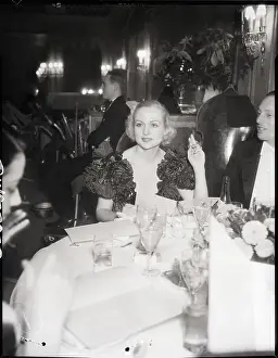 Dining Prints: Carole Lombard at Dining Table