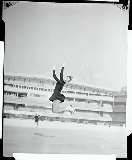 Carole Pachl Practicing Her Skating Routine