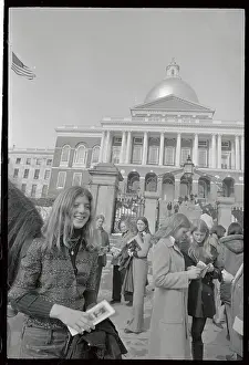 Caroline Kennedy and Friends Standing in Front of Concord Academy