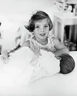 Caroline Kennedy Playing with John Jr