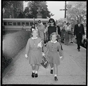 Caroline Kennedy Walking to School