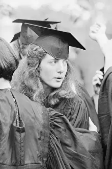 Caroline Kennedy Wearing Radcliffe University Cap and Gown