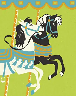 Carnival Prints: Carousel Horses