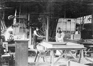 Busy Prints: Carpenters Working in Shop