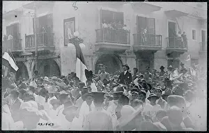 Veracruz State Prints: Carranza Forces Entering Vera Cruz