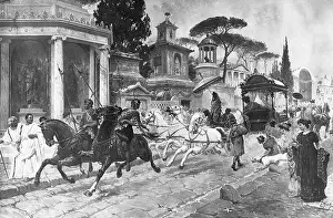 Busy Prints: Carriage Dashing Through Town