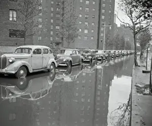 Cars on Flooded Street in New York City