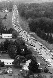 Woodstock Music Festival Prints: Cars Going Home From Woodstock Rock Festival