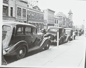 Passaic Prints: Cars in Parking Spots with Meters