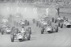 Cars Racing in a Grand Prix