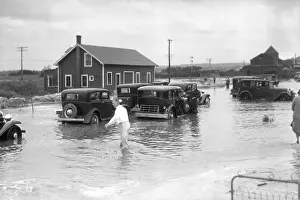 Flood Prints: Cars Stranded by Jersey Flood Waters