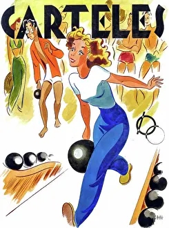 Benitez Prints: Carteles: She Can Bowl