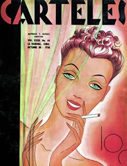 Benitez Prints: Carteles: Smoking Lady