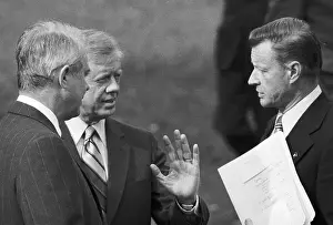 Advisor Prints: Carter Talks with Cyrus Vance and Brzezinski