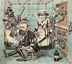 Alexander Iii Prints: Cartoon of Alexander III Writing Letter by Frederick Burr Opper