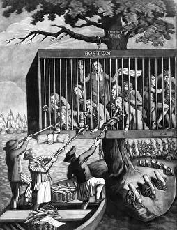 Cannon Prints: Cartoon Of Bostonians In Distress