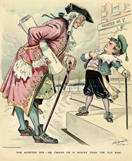Adoption Prints: Cartoon of Brooklyn, Greater New York