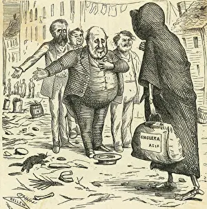 Ominous Prints: Cartoon Criticizing Health Conditions