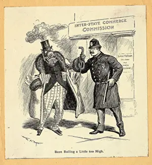 Cartoon Depicting Governmental Characters with Text Been Rolling a Little Too High
