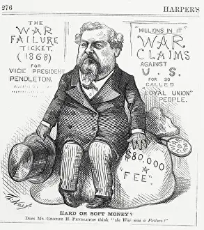 Cartoon on George H. Pendleton Views of War