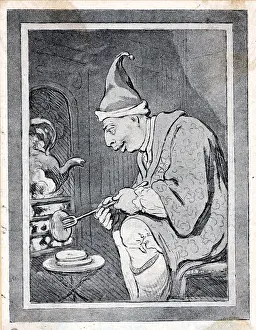 Breakfast Prints: Cartoon Of George III Making Toast