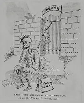 Cartoon on Havana Fever Epidemic and American Inoculation Programs