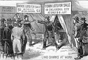 Cartoon; Land Sharks At Work