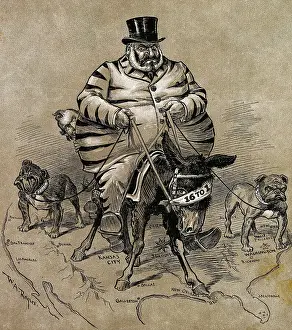 Cartoon of Richard Croker on a Donkey