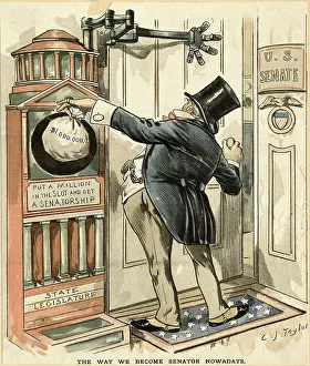 Cartoon of Senator Bribing the Legislature