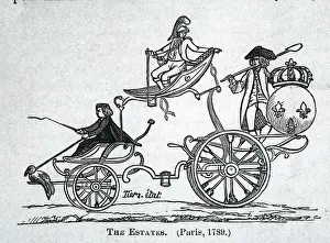 Noble Prints: Cartoon Showing Chariot;King, Clergy, Nobl