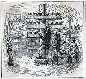 Pole Prints: Cartoon Of Telegraph Pole In Room