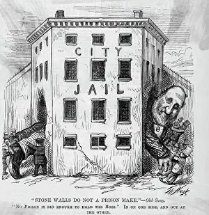 Cartoon Of Tweed In And Out Of Jail