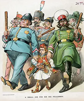 Keystone Prints: Cartoon of World Powers Policing Greece