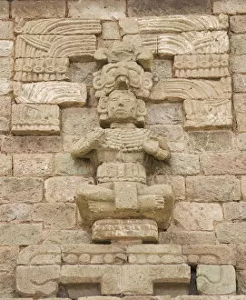 Images Dated 27th January 2010: Carved figure at Copan Ruins, Maya Site of Copan