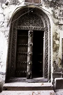 Carved wooden doors in Stone Town
