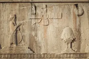 Persian Culture Prints: Carvings on the Tomb of Artaxerxes III, Persepolis
