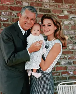 Baby Girl Prints: Cary Grant with Dyan Cannon and Their Daughter Jennifer