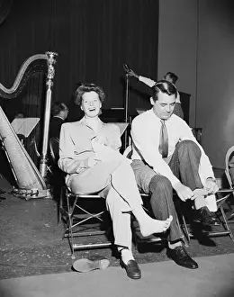 Cary Grant & Katharine Hepburn In Studio