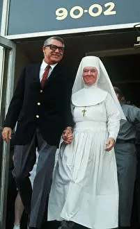 Cary Grant Leaving Hospital Entrance