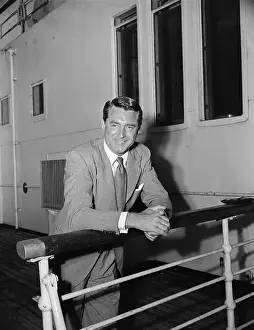 Cary Grant Standing on Ship Deck